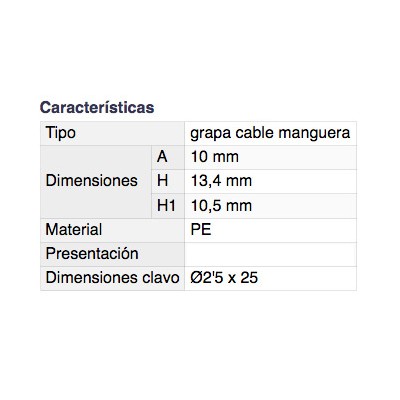 DH GRAPA CABLE MANGUERA