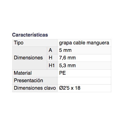 DH GRAPA CABLE MANGUERA