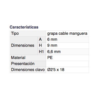 DH GRAPA CABLE MANGUERA