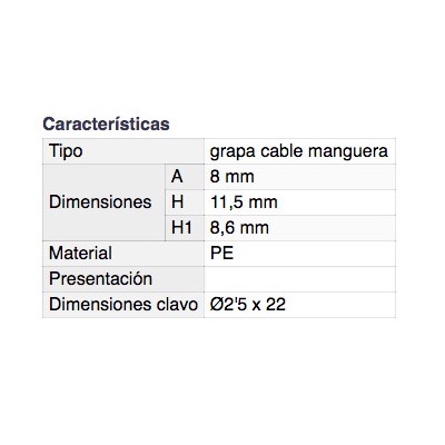 DH GRAPA CABLE MANGUERA