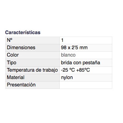 DH BRIDA SUJETACABLES CON PESTAÑA