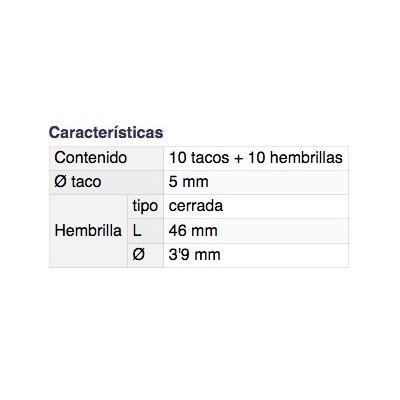 DH TACO PARED + HEMBRILLAS CERRADAS