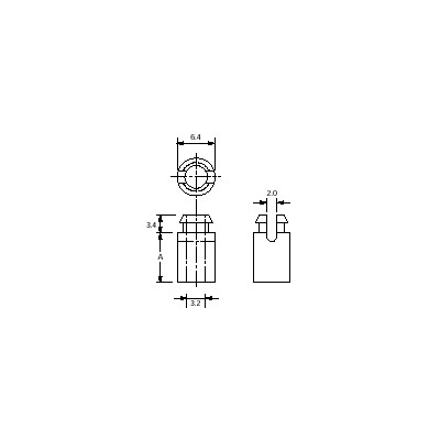 SEPARADORES ATORNILLABLES PARA PLACA C.I., 10 ud