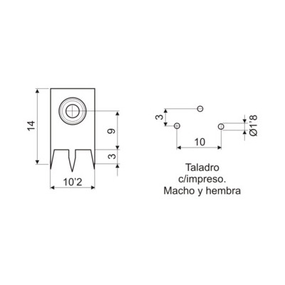 DH CLIP DE CONEXIÓN A PILAS PARA CIRCUITO IMPRESO