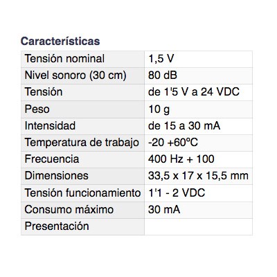 DH ZUMBADOR ELECTROMAGNÉTICO