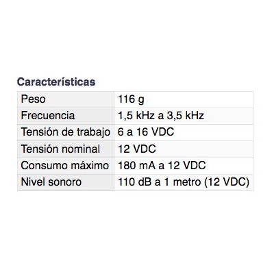 DH SIRENA PIEZOELÉCTRICA BITONO