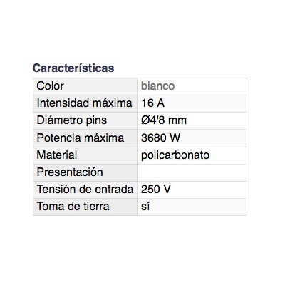 DH CLAVIJA BIPOLAR CON TOMA DE TIERRA Y PASACABLES ECONÓMICA