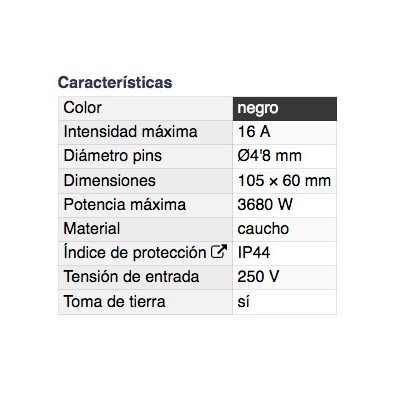 DH BASE MÓVIL BIPOLAR IMPERMEABLE CON TOMA DE TIERRA