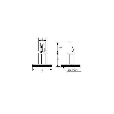 SEPARADORES ADHESIVOS CON CLIP PARA C.I., 10 ud