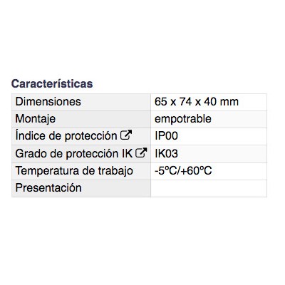 DH CAJA EMPOTRABLE UNIVERSAL CUADRADA