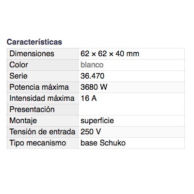 DH BASE SCHUKO DE 1 TOMA