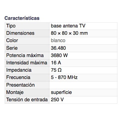 DH BASE DE ANTENA DE SUPERFICIE TV + FM