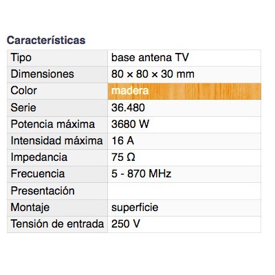 DH BASE DE ANTENA DE SUPERFICIE TV + FM