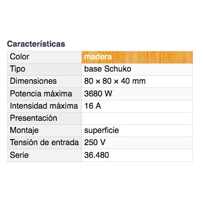 DH BASE SCHUKO DE 1 TOMA