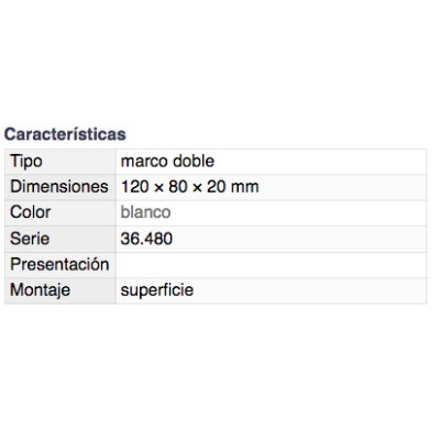 DH MARCO DOBLE DE SUPERFICIE PARA SERIE 36480