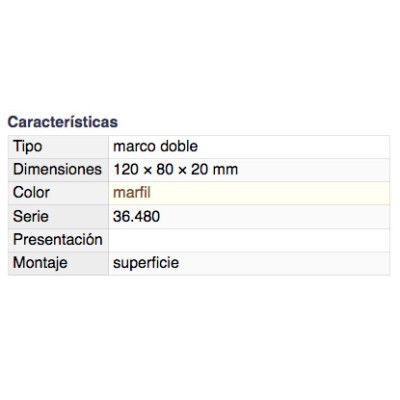 DH MARCO DOBLE DE SUPERFICIE PARA SERIE 36480