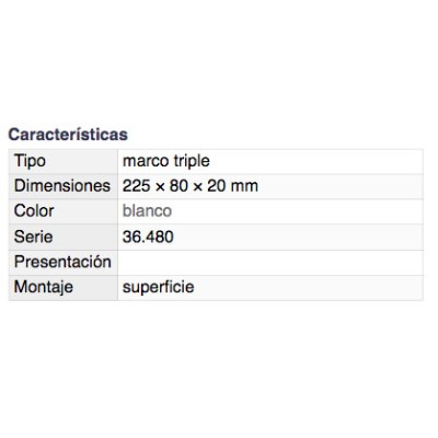 DH MARCO TRIPLE DE SUPERFICIE PARA SERIE 36480