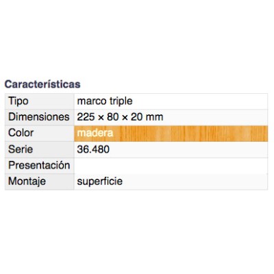 DH MARCO TRIPLE DE SUPERFICIE PARA SERIE 36480