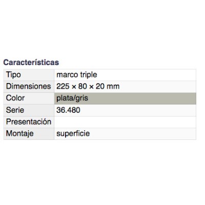 DH MARCO TRIPLE DE SUPERFICIE PARA SERIE 36480