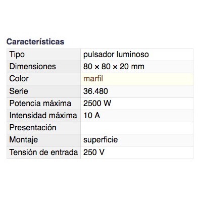 DH PULSADOR LUMINOSO DE SUPERFICIE