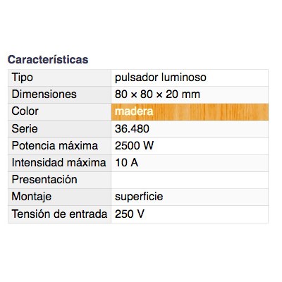 DH PULSADOR LUMINOSO DE SUPERFICIE