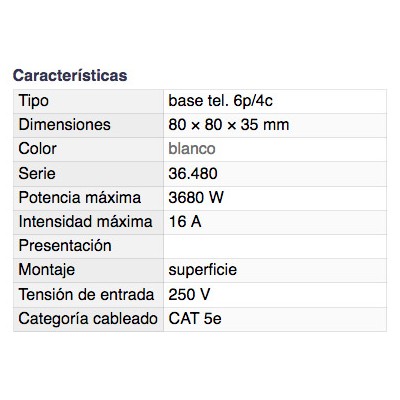 DH BASE TELEFÓNICA DE SUPERFICIE