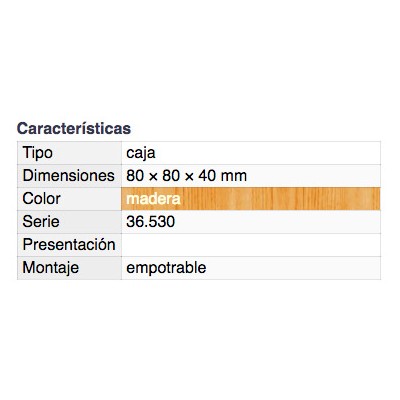 DH CAJA PARA INTERRUPTORES DE LA SERIE 36530