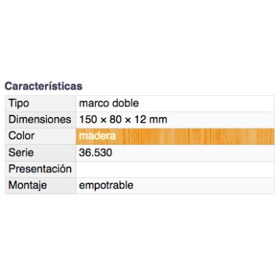 DH MARCO DOBLE PARA MECANISMO EMPOTRABLE