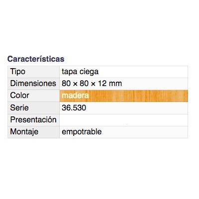 DH BASE TAPA CIEGA EMPOTRABLE