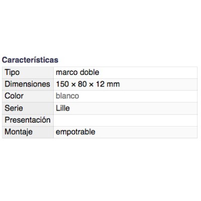 DH MARCO DOBLE PARA MECANISMO EMPOTRABLE