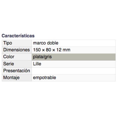 DH MARCO DOBLE PARA MECANISMO EMPOTRABLE