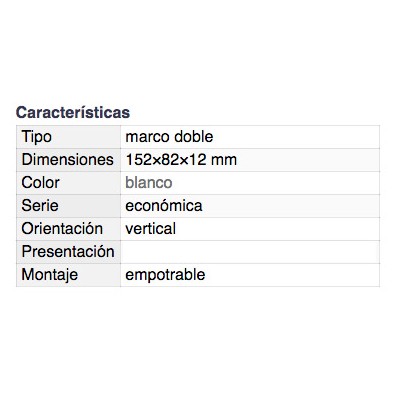 DH MARCO DOBLE VERTICAL EMPOTRABLE PARA SERIE 36540