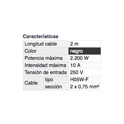 DH CONEXIÓN-PROLONGADOR 2 CONDUCTORES
