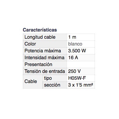 DH CONEXIÓN-PROLONGADOR 3 CONDUCTORES