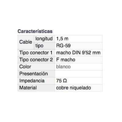 DH CONEXIÓN ANTENA TV / SAT