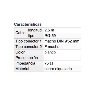 DH CONEXIÓN ANTENA TV / SAT