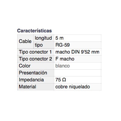 DH CONEXIÓN ANTENA TV / SAT