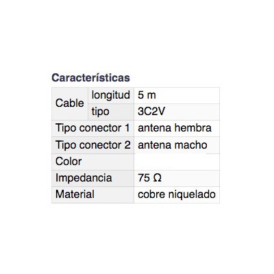 DH CONEXIÓN ANTENA HEMBRA-MACHO INYECTADA