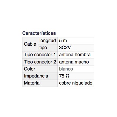 DH CONEXIÓN ANTENA HEMBRA-MACHO CON FILTRO BLINDADA