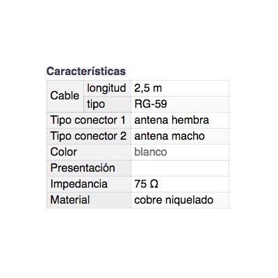 DH CONEXIÓN ANTENA HEMBRA-MACHO