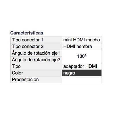 DH ADAPTADOR MINI DIRECCIONAL HDMI MACHO A HDMI HEMBRA