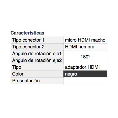 DH ADAPTADOR MICRO DIRECCIONAL HDMI MACHO A HDMI HEMBRA