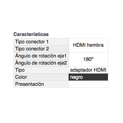 DH ADAPTADOR DIRECCIONAL HDMI HEMBRA A HDMI HEMBRA