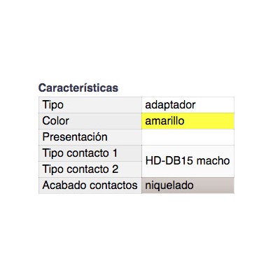 DH ADAPTADOR HD-DB15/HD-DB15 MACHO