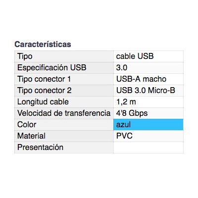 DH CONEXIÓN USB 3.0 MACHO A MICRO