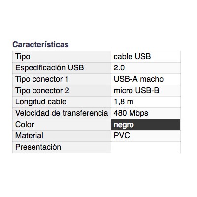 DH CONEXIÓN USB 2.0 A MACHO A MICRO