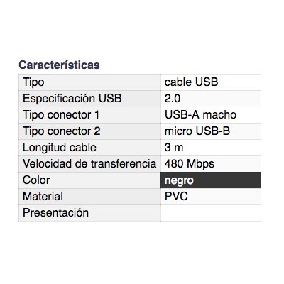 DH CONEXIÓN USB 2.0 A MACHO A MICRO