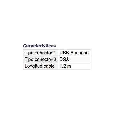 DH CONEXIÓN USB A MACHO A CONECTOR PARA DS