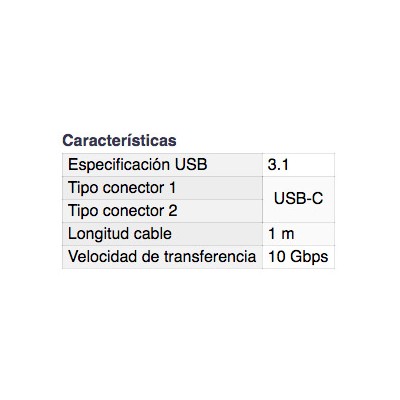 DH CONEXIÓN USB 3.1 TIPO C A TIPO C