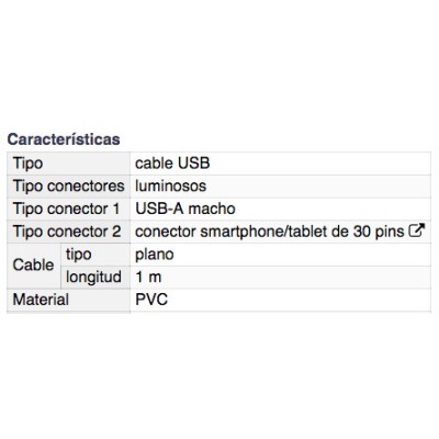 DH CONEXIÓN USB 2.0 CON LUZ PARA SMARTPHONES Y TABLETS